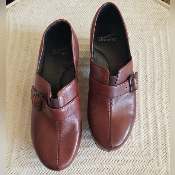 Brown Leather Dansko Mary Jane Clogs - Picture 7 of 16